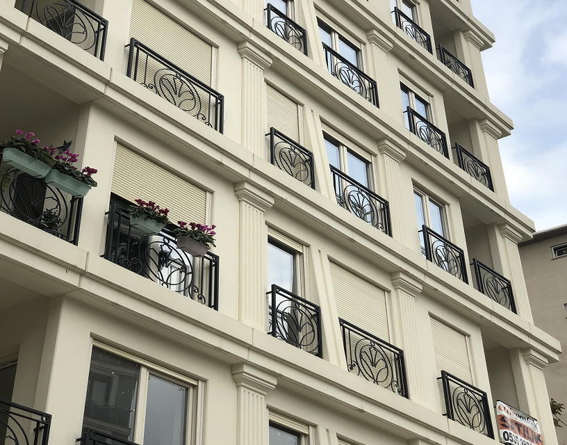 Modern bina cephesi söve detayları